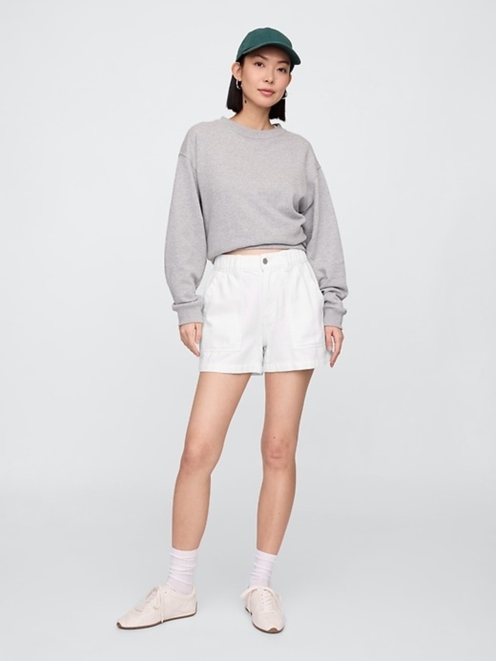 Gap High-rise Women’s White Utility Shorts Size 8